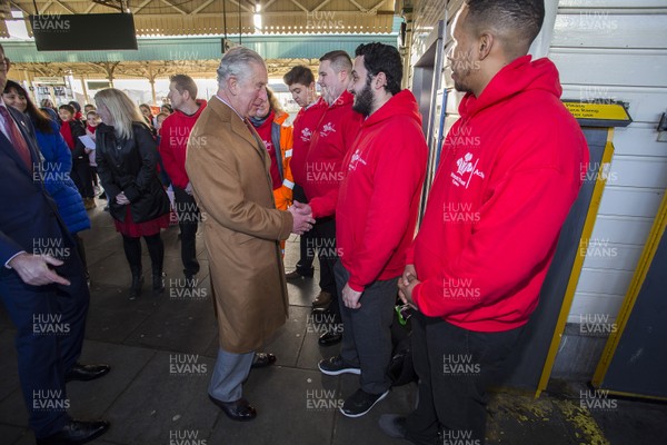 071218 - Picture shows HRH Prince Charles arriving in Cardiff at Central Station - Meeting members of the Prince's Trust