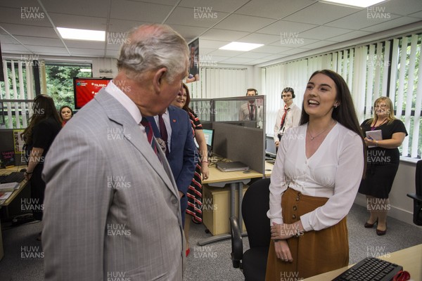010719 - The Prince's Trust - Picture shows HRH Prince Charles visiting Connect Assist in Nantgarw, South Wales - The Prince of Wales meets Bethan George