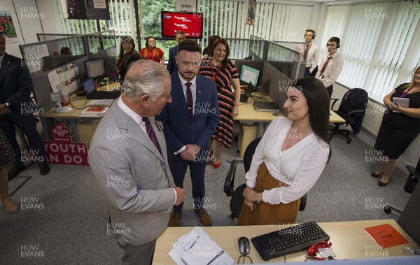 010719 - The Prince's Trust - Picture shows HRH Prince Charles visiting Connect Assist in Nantgarw, South Wales - The Prince of Wales meets Bethan George
