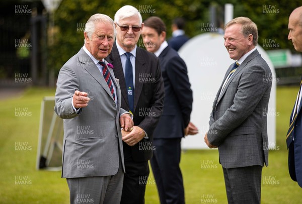 090721 - Prince Charles, the Prince of Wales meets Hugh Morris during his visit to Glamorgan County Crickets ground Sophia Gardens in Cardiff this morning
