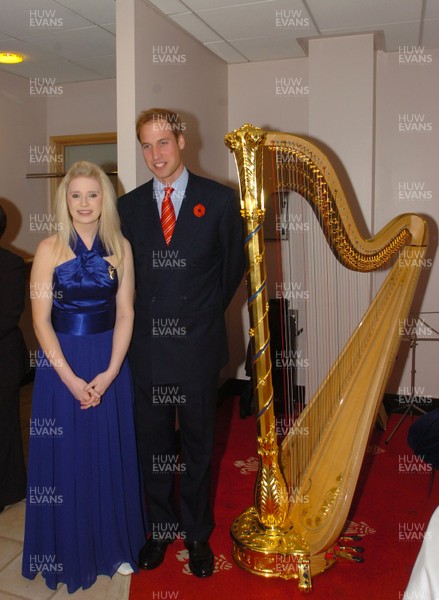 08.11.08  Wales  v South Africa Prince Williams and Claire Jones(Harpist). 