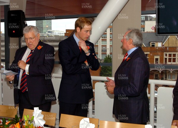 08.11.08  Wales  v South Africa Dennis Gethin, Prince William and Gareth Edwards. 