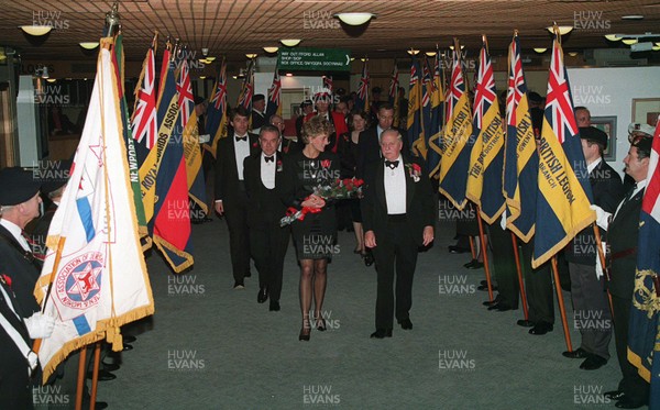 061193 - Picture shows Princess Diana visiting St Davids Hall in Cardiff, South Wales