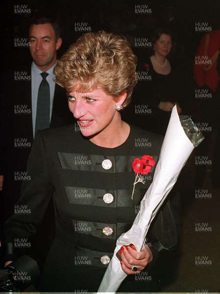 061193 - Picture shows Princess Diana visiting St Davids Hall in Cardiff, South Wales