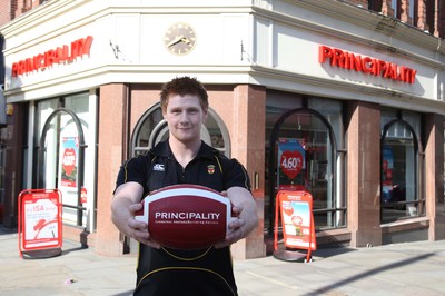 08.04.10 ... Pic from WRU -  Principality Player of the Month, March 2010, Andrew Coombs of Newport RFC at the Newport branch of the Principality 