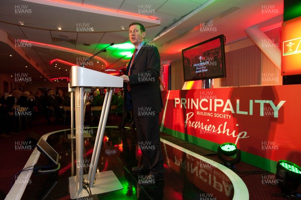 280513 - WRU Principality Premiership Awards Dinner - WRU Group Chief Executive Roger Lewis addresses guests