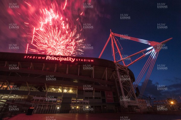 220116 - Principality Stadium Launch -A general view of the Principality Stadium during its launch