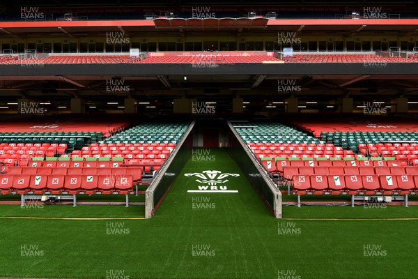 260521 -  A general view of the Principality Stadium tunnel after new astro turf has been laid