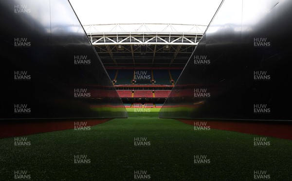 260521 -  A general view of the Principality Stadium tunnel after new astro turf has been laid