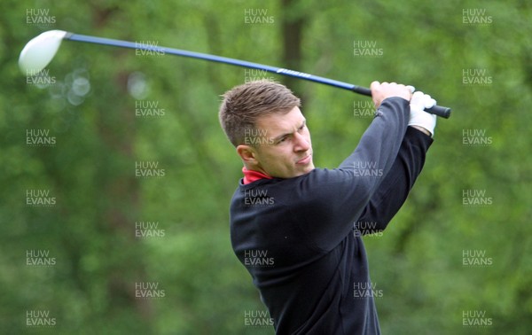 220513 - BMW PGA Golf ChampionshipPro-Celebrity Event - Arsenal and Wales footballer Aaron Ramsey