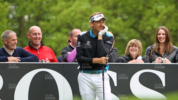 220513 - BMW PGA Golf ChampionshipPro-Celebrity Event - Ian Poulter has a laugh with some fans