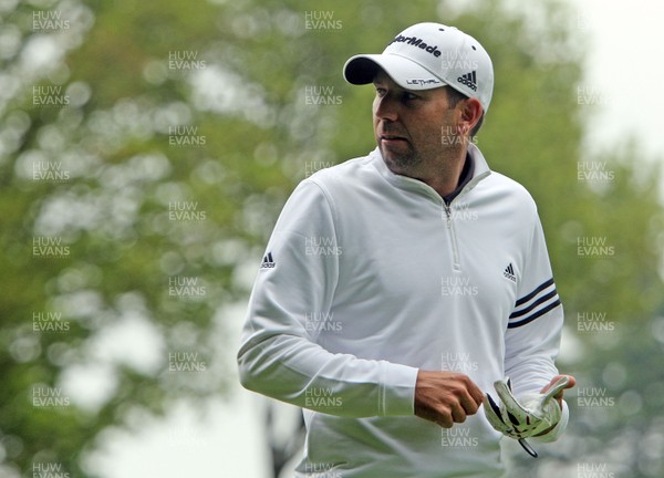 220513 - BMW PGA Golf ChampionshipPro-Celebrity Event - Sergio Garcia looking a bit coy and pensive at Wentworth yesterday