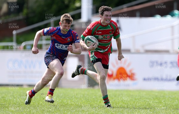 130517 - Pwllheli v Bala Presentation - WRU National League One Division North - John Pugh runs in to score a try