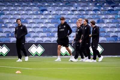 020926 - Queens Park Rangers v Cardiff City - Sky Bet Championship - Players of Cardiff City walk on pitch before the game