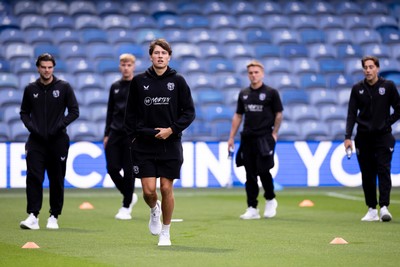 020926 - Queens Park Rangers v Cardiff City - Sky Bet Championship - Players of Cardiff City walk on pitch before the game