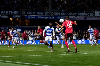 020926 - Queens Park Rangers v Cardiff City - Sky Bet Championship - Cian Ashford of Cardiff City with a header