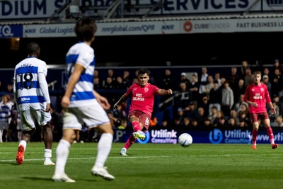 020926 - Queens Park Rangers v Cardiff City - Sky Bet Championship - Alex Robertson of Cardiff City shoots