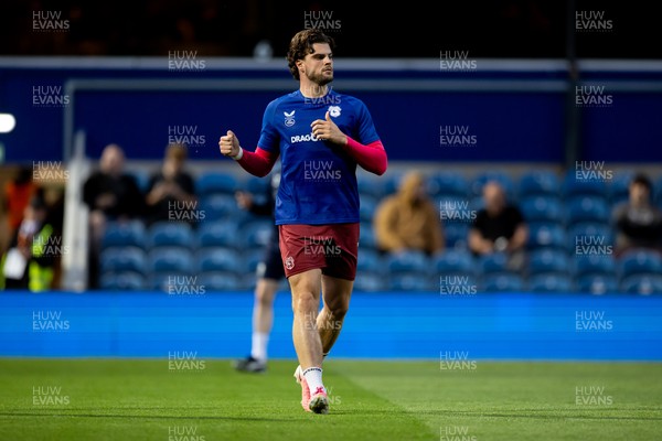020926 - Queens Park Rangers v Cardiff City - Sky Bet Championship - Ollie Tanner of Cardiff City warming up