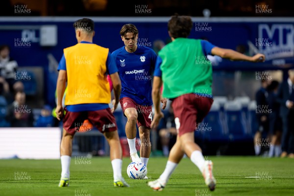 020926 - Queens Park Rangers v Cardiff City - Sky Bet Championship - Cian Ashford of Cardiff City warming up