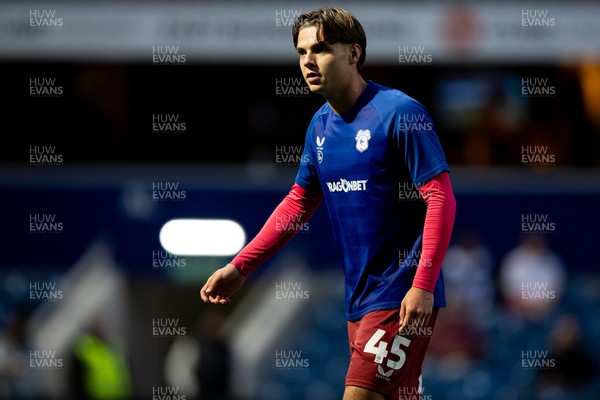 020926 - Queens Park Rangers v Cardiff City - Sky Bet Championship - Cian Ashford of Cardiff City warming up