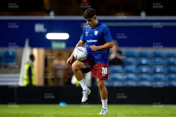 020926 - Queens Park Rangers v Cardiff City - Sky Bet Championship - Alex Robertson of Cardiff City warming up