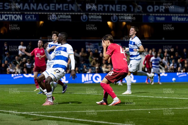 020926 - Queens Park Rangers v Cardiff City - Sky Bet Championship - Cian Ashford of Cardiff City reacts after missing a chance