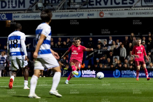 020926 - Queens Park Rangers v Cardiff City - Sky Bet Championship - Alex Robertson of Cardiff City shoots