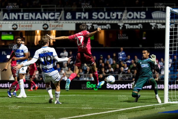 020926 - Queens Park Rangers v Cardiff City - Sky Bet Championship - Joel Colwill of Cardiff City misses a chance