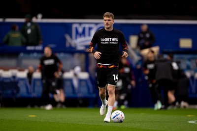 241026 - Queens Park Rangers v Swansea City - Sky Bet Championship - Josh Tymon of Swansea City warming up