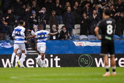 241026 - Queens Park Rangers v Swansea City - Sky Bet Championship - Richard Kon� of Queens Park Rangers celebrates after scoring their sides third goal