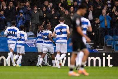 241026 - Queens Park Rangers v Swansea City - Sky Bet Championship - Richard Kon� of Queens Park Rangers celebrates after scoring their sides third goal