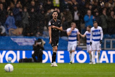 241026 - Queens Park Rangers v Swansea City - Sky Bet Championship - Stephen Eustaquio of Swansea City looks on