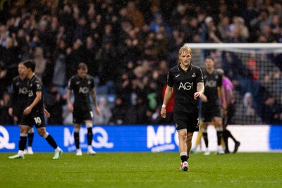 241026 - Queens Park Rangers v Swansea City - Sky Bet Championship - Melker Widell of Swansea City 