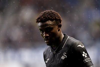 241026 - Queens Park Rangers v Swansea City - Sky Bet Championship - Joseph Opoku of Swansea City looks on