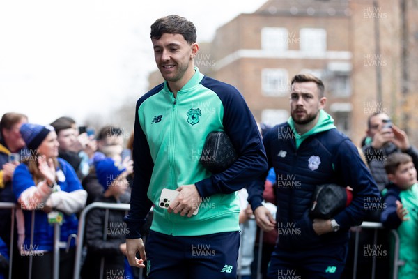 010124 - Queens Park Rangers v Cardiff City - Sky Bet Championship - Ryan Wintle of Cardiff City arrives at the stadium prior to the game