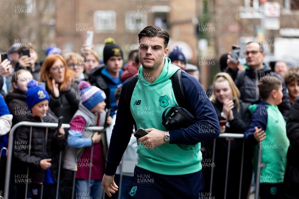 010124 - Queens Park Rangers v Cardiff City - Sky Bet Championship - Ollie Tanner of Cardiff City arrives at the stadium prior to the game