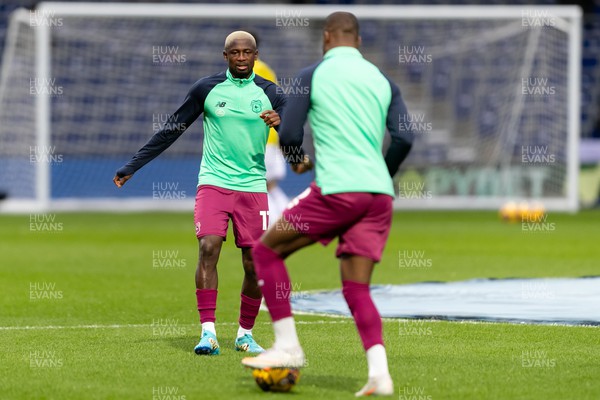 010124 - Queens Park Rangers v Cardiff City - Sky Bet Championship - Jamilu Collins of Cardiff City warming up
