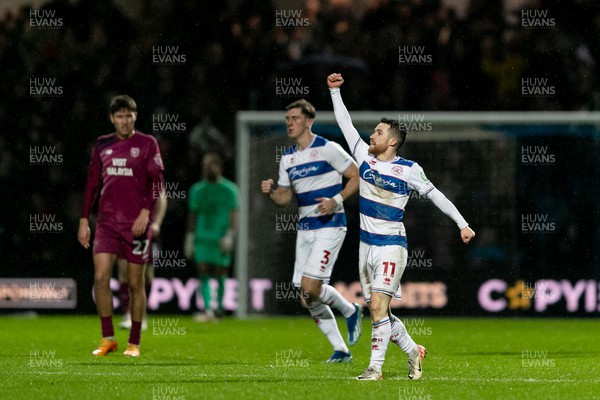010124 - Queens Park Rangers v Cardiff City - Sky Bet Championship - Paul Smyth of Queens Park Rangers  celebrates after scoring a goal