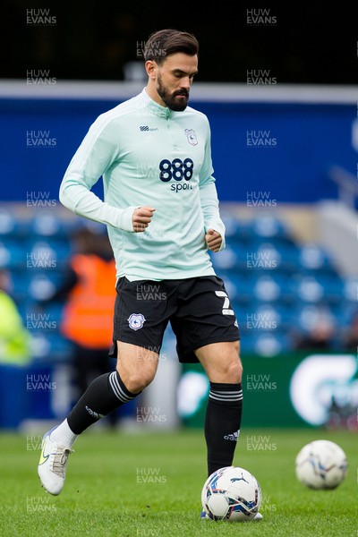 050322 - Queens Park Rangers v Cardiff City - Sky Bet Championship - Mark McGuinness of Cardiff City warms up