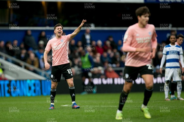 050322 - Queens Park Rangers v Cardiff City - Sky Bet Championship - Ryan Wintle of Cardiff City gestures