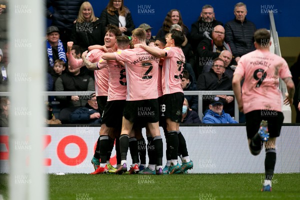 050322 - Queens Park Rangers v Cardiff City - Sky Bet Championship - Rubin Colwill of Cardiff City celebrates after scoring