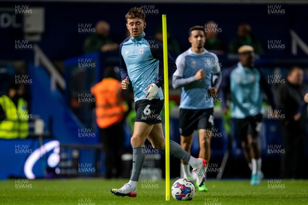 191022 - Queens Park Rangers v Cardiff City - Sky Bet Championship - Ryan Wintle of Cardiff City warms up