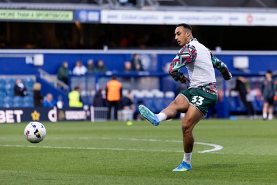 210426 - Queens Park Rangers v Swansea City - Sky Bet Championship - Adam Idah of Swansea City warming up