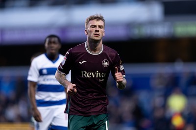 210426 - Queens Park Rangers v Swansea City - Sky Bet Championship - Josh Tymon of Swansea City