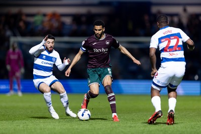 210426 - Queens Park Rangers v Swansea City - Sky Bet Championship - Ben Cabango of Swansea City