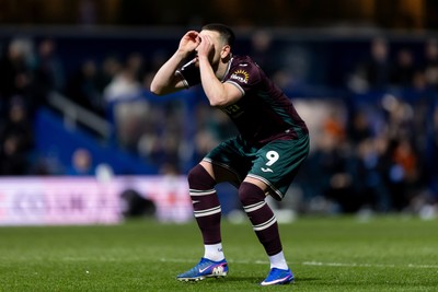 210426 - Queens Park Rangers v Swansea City - Sky Bet Championship - Zan Vipotnik of Swansea City celebrates after scoring his sides second goal