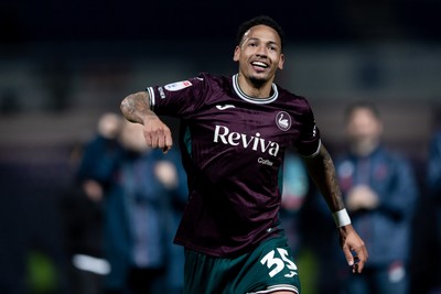 210426 - Queens Park Rangers v Swansea City - Sky Bet Championship - Ronald of Swansea City waves to the fans after their sides victory