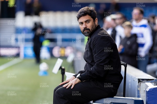 210426 - Queens Park Rangers v Swansea City - Sky Bet Championship - Vítor Matos manager of Swansea City looks on