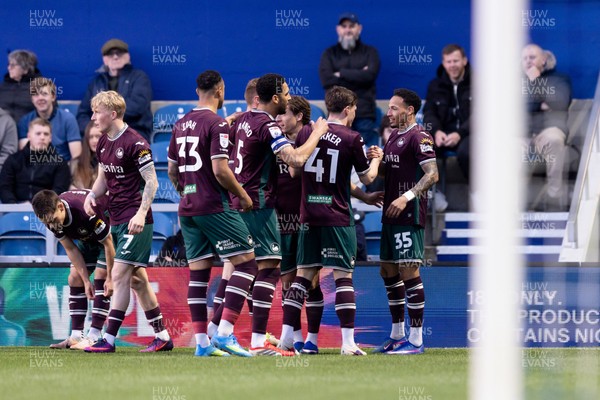 210426 - Queens Park Rangers v Swansea City - Sky Bet Championship - Ronald of Swansea City celebrates with his teammates after scoring his sides first goal