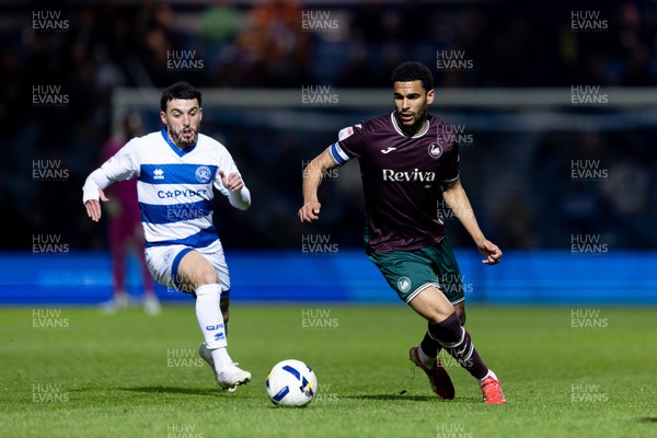 210426 - Queens Park Rangers v Swansea City - Sky Bet Championship - Ben Cabango of Swansea City